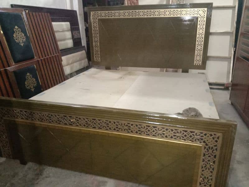 wooden double bed side table and dressing table 12
