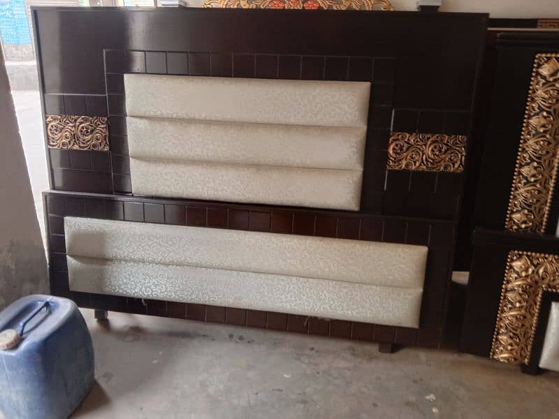 wooden double bed side table and dressing table 17
