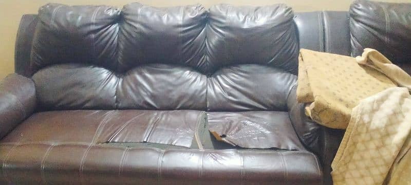 7 seater sofa set leather material 0