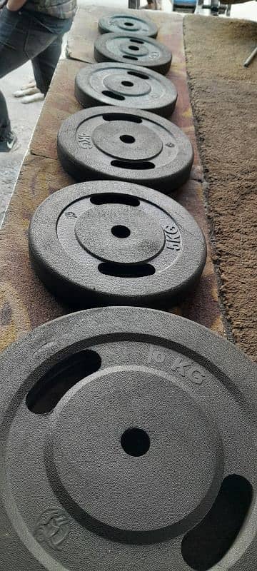 Rubber coated plates/Gym equipments/ weight plates 8