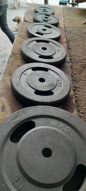 Rubber coated plates/Gym equipments/ weight plates 9