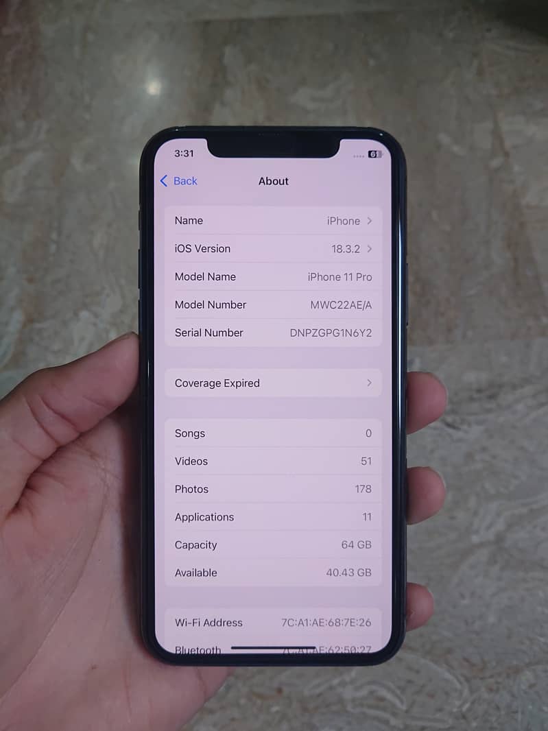 IPhone 11 Pro 100% Original with Complete Box, Case + Cable + Earphone 9