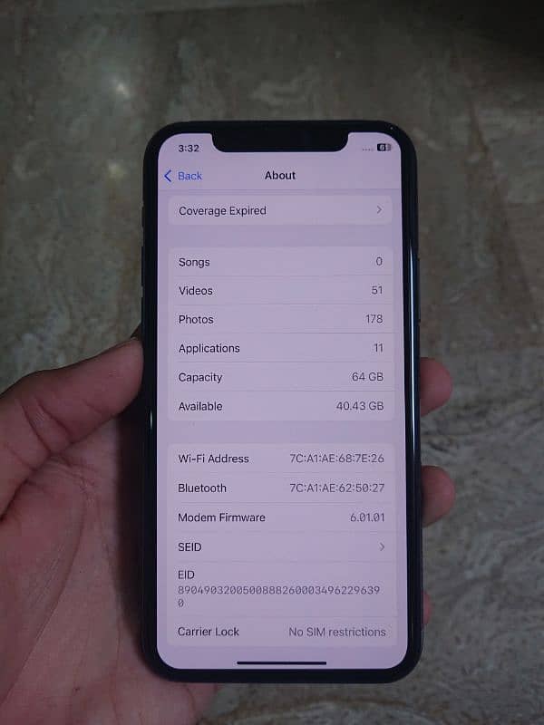IPhone 11 Pro 100% Original with Complete Box, Case + Cable + Earphone 11