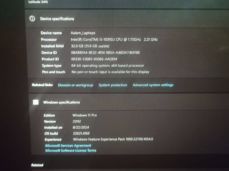 Dell i5 10th gen 32Gb ram 512Gb SSD 16Gb graphics 5h batry FHD IPS BLT 6