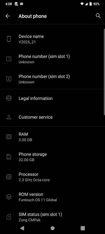 y12 s ram rom 3 32 5