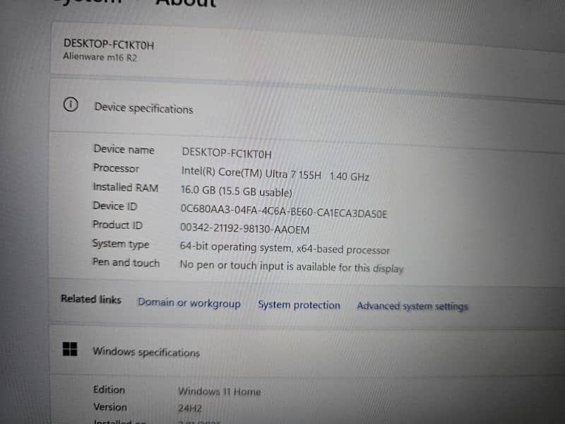 Dell Alienware M16 R2 almost new 15