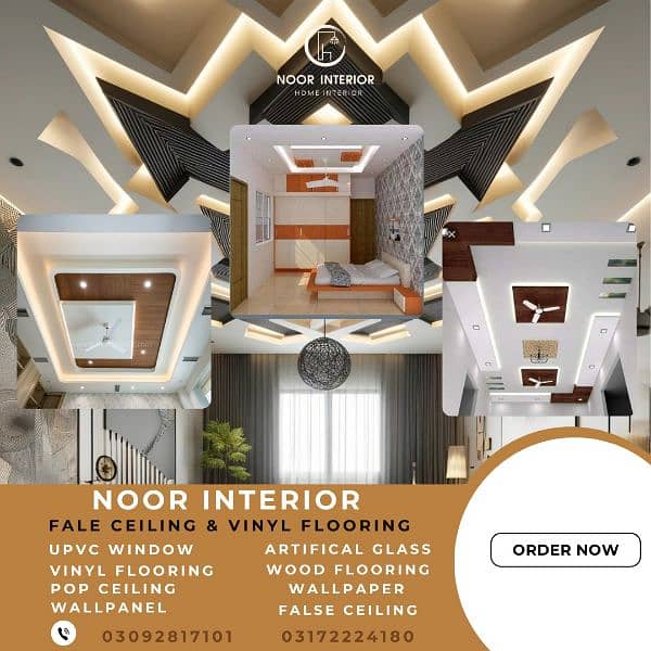 False Ceiling | Wallpaper | Wall panel Wood Flooring | Vinyl flooring 0
