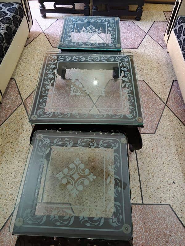 Center Table - Wooden Table - Chinioti Table - Table with 8mm Glass 1