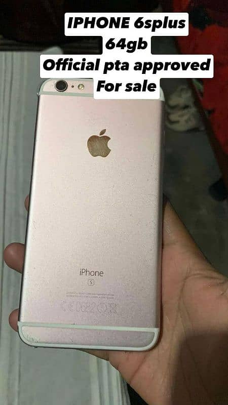 iphone 6s plus 64gb . pta approved.  all ok finger on original phone 0