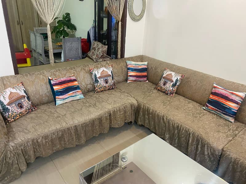 Stylish Yellow 7-Seater Sofa Set – Great Condition & Affordable! 6