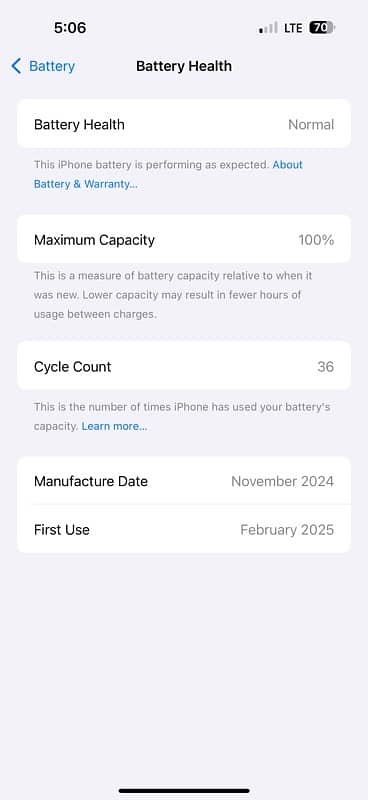 Iphone 16 Pro max 256gb 35 battery cycle 3