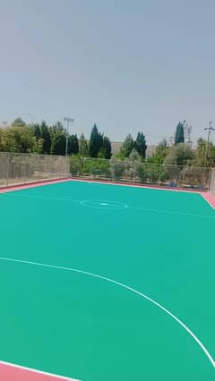 Futsal Groung 10 mm sbr rubber acrylic coating sports Flooring