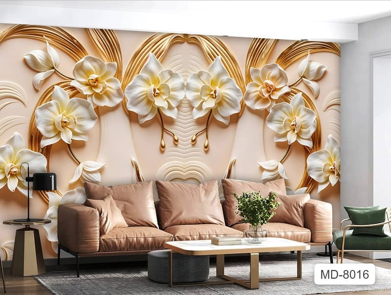3D WallPaper| wpc Panel Customized wall paper false ceiling 3