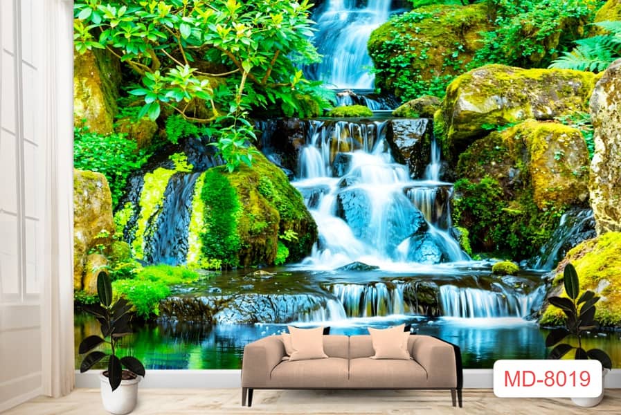 3D WallPaper| wpc Panel Customized wall paper false ceiling 5