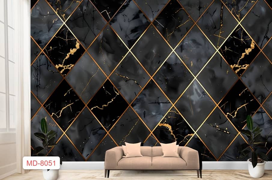 3D WallPaper| wpc Panel Customized wall paper false ceiling 9