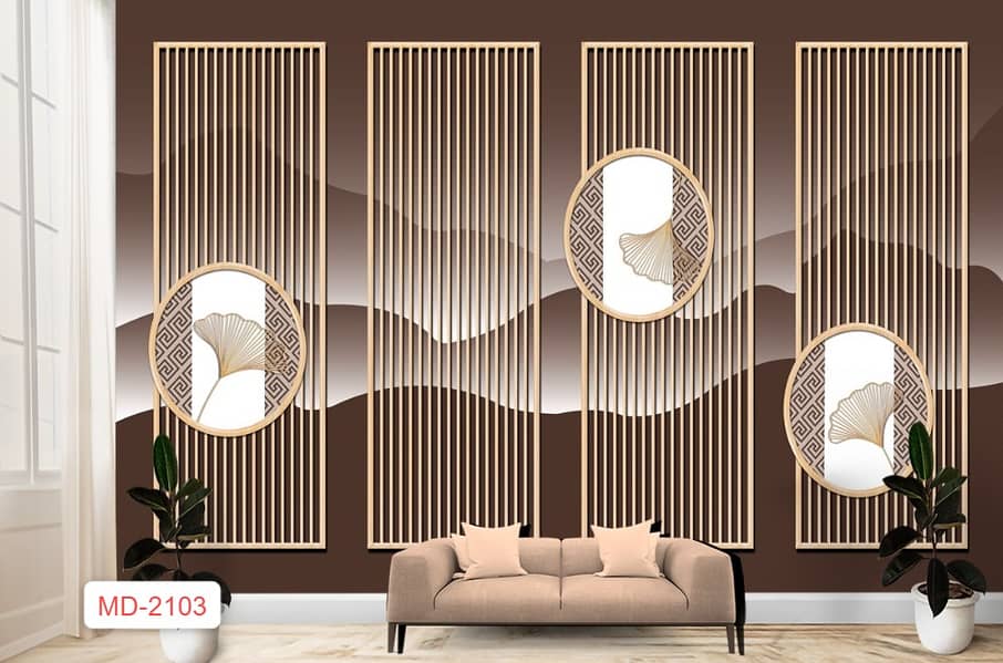 3D WallPaper| wpc Panel Customized wall paper false ceiling 12