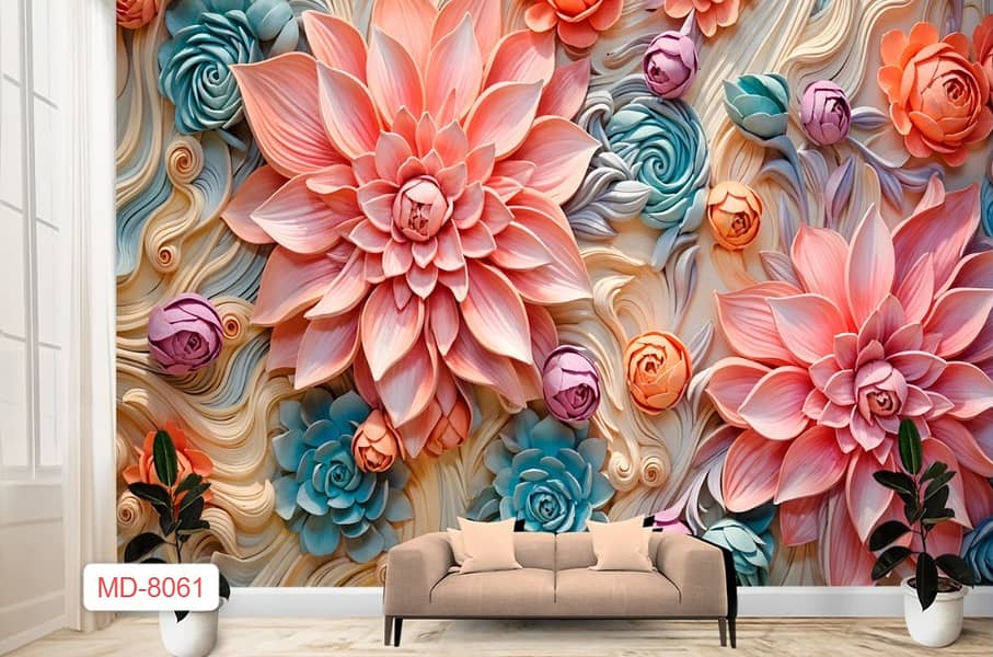 3D WallPaper| wpc Panel Customized wall paper false ceiling 15