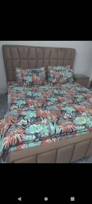 Wooden Cushion Bed Set 4