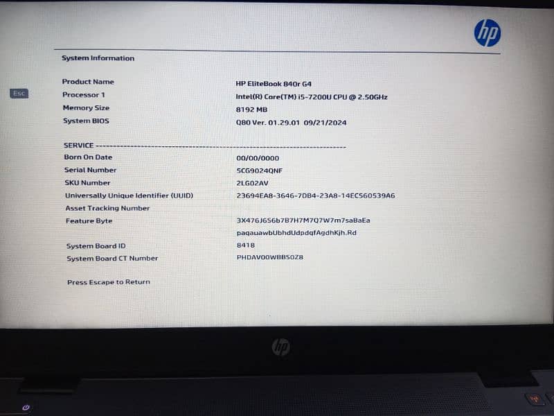 HP Elitebook i5 7th Gen 0