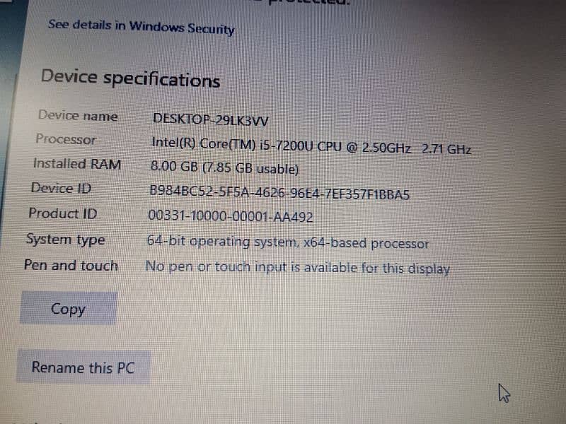 HP Elitebook i5 7th Gen 5