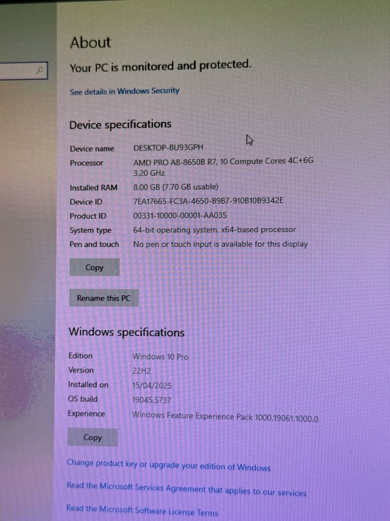 Computer window 10pro 0