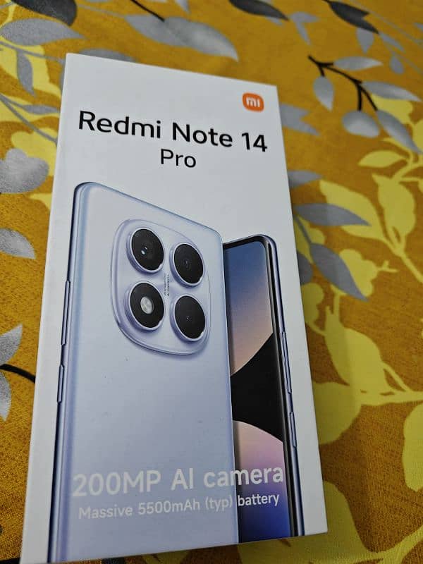 Redmi Note 14 pro 512 gb new unused just box open one day sabzazar 2