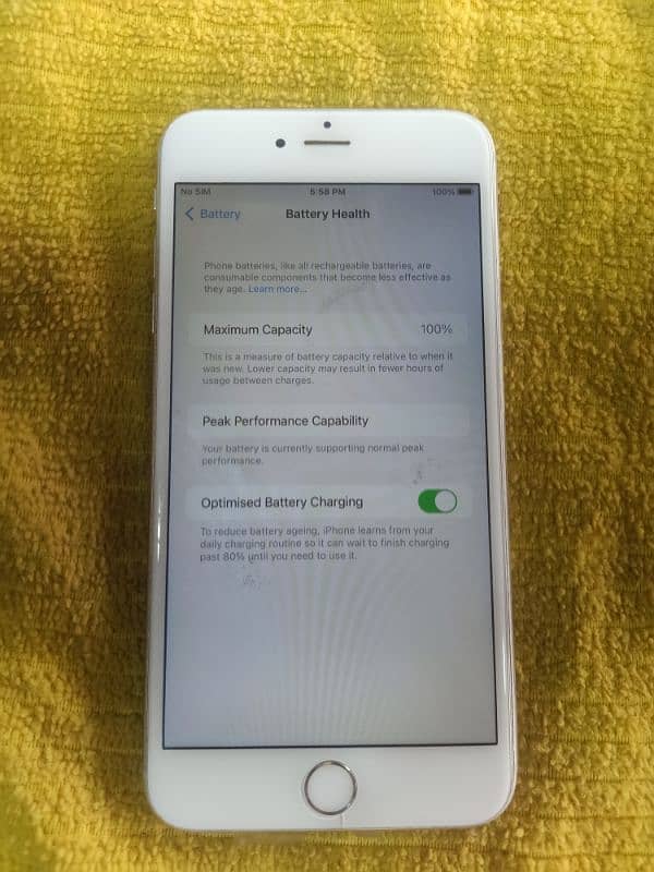 iphone 6splus all ok orignal panel battery health 100 pta aprove 5