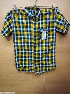 1 Pc Boy's Stitched Cotton Printed Half Sleeves Shirt