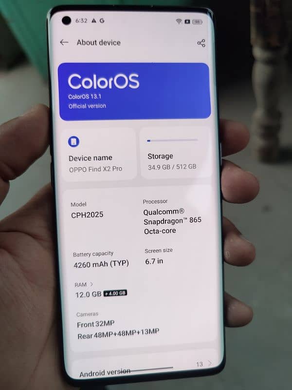 oppo find x2pro Non PTA 2month sim Time available 7