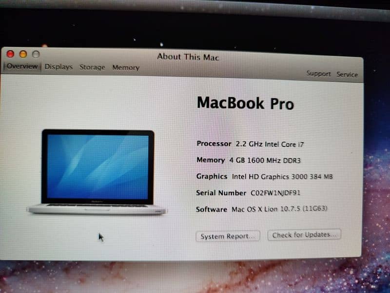 MAC BOOK PRO EARLY 2011 AVAILABLE FOR SLAE 0