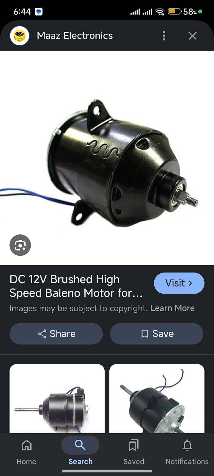 12volt baleno moter high Rpm 0