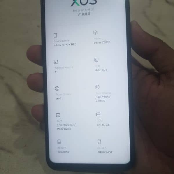 Infinix zero x neo 8+3/128 1