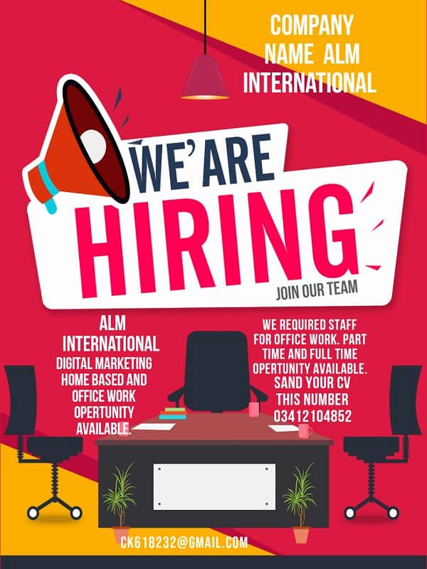 hairing Staff For Office Management And Products Salling. 0