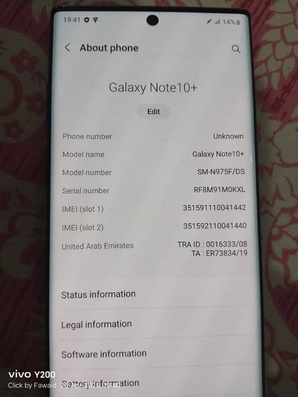 Samsung galaxy note 10 plus pta blocked 8