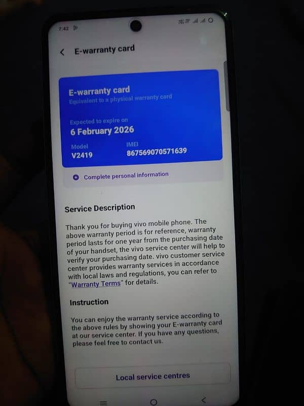 vivo y19s official PTA with all accessories 0