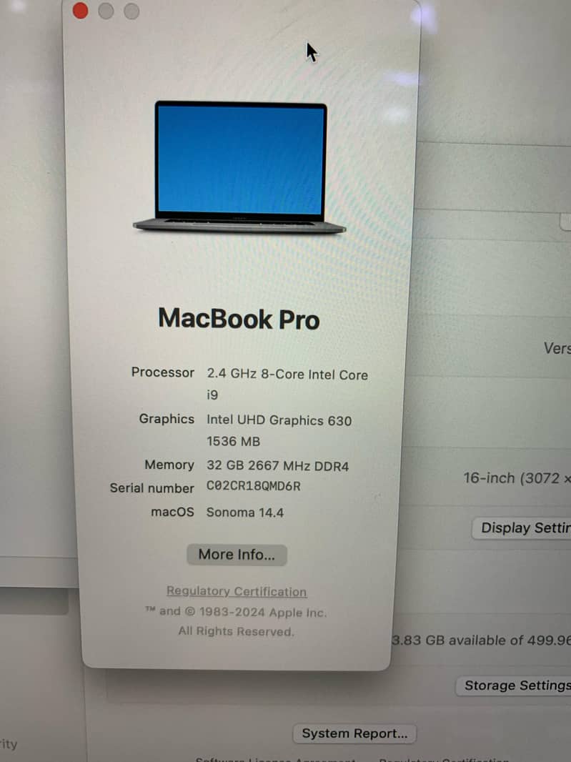 MacBook Pro 16-Inch (2019) – Intel Core i9, 32GB RAM, 512GB SSD 1