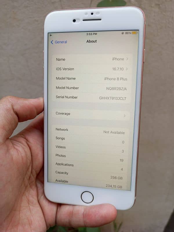 IPHONE 8 PLUS 256GB PTA APPROVED Bypass but sim using 4