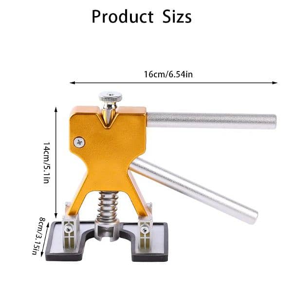 Paintless Car Dent Removal Tools Sheet Metal Dent Puller short T- 2