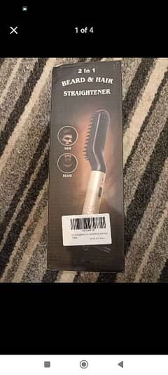 Ceramic Beard & Hair Brush | Mini Beard Straightener for Men