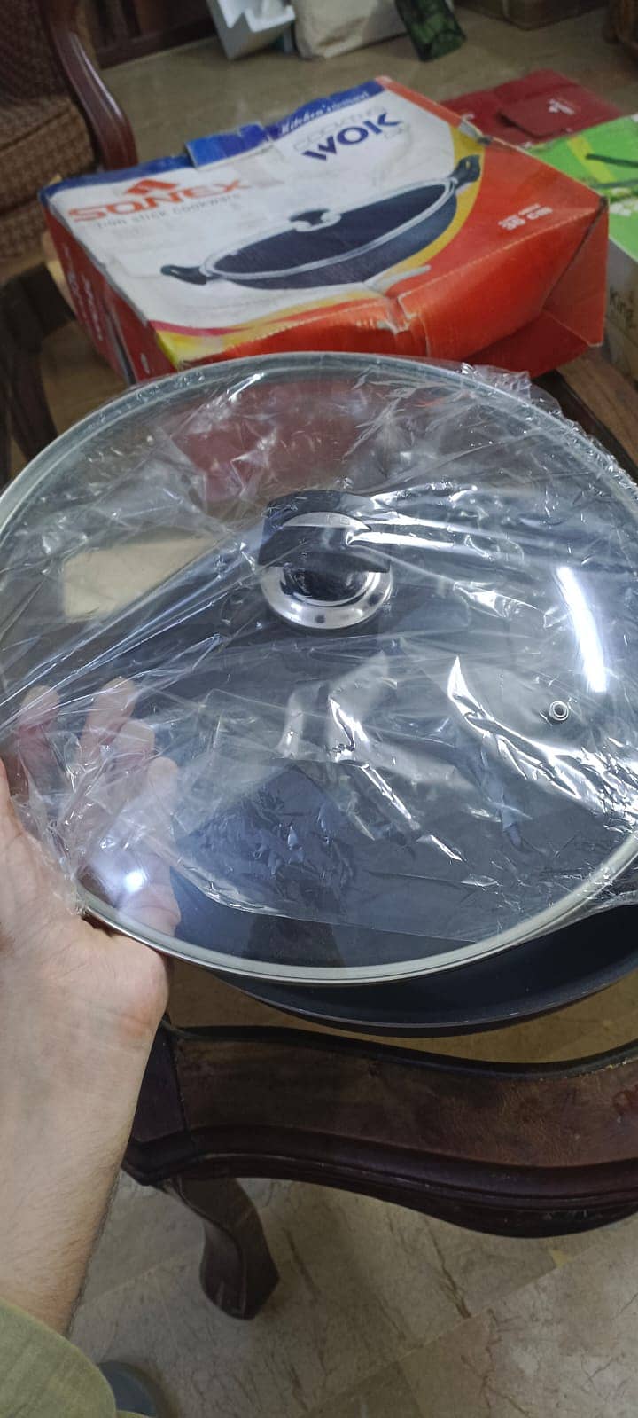 2 Sonex non stick sets and one karahi for sale 0