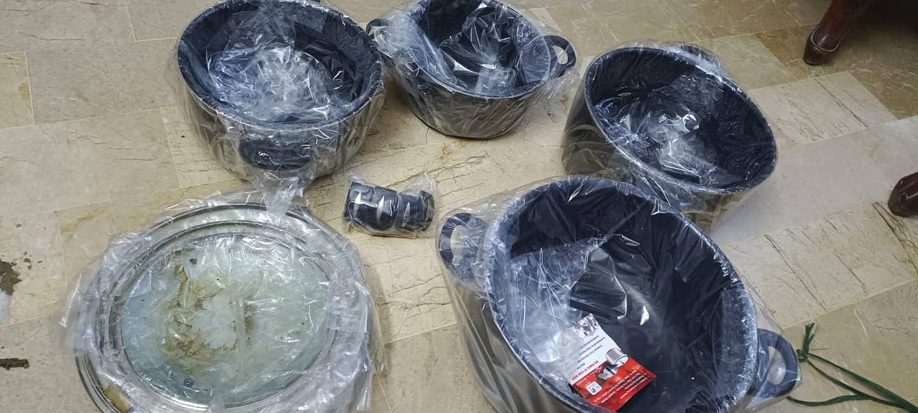 2 Sonex non stick sets and one karahi for sale 2