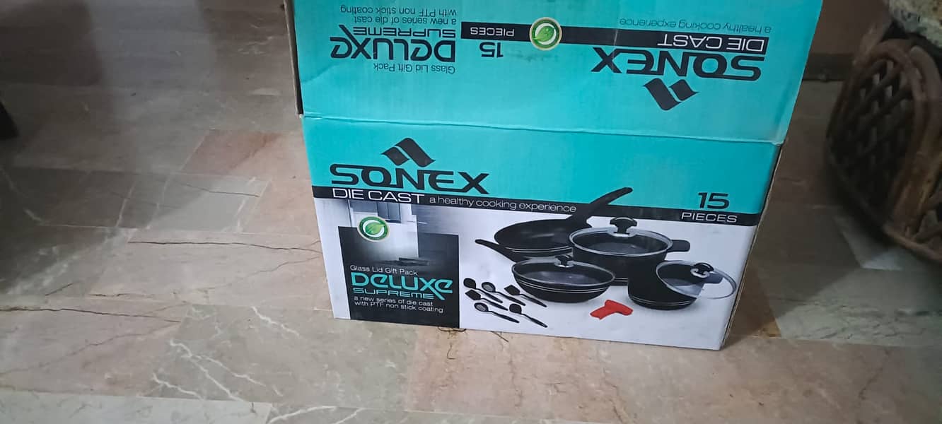 2 Sonex non stick sets and one karahi for sale 5
