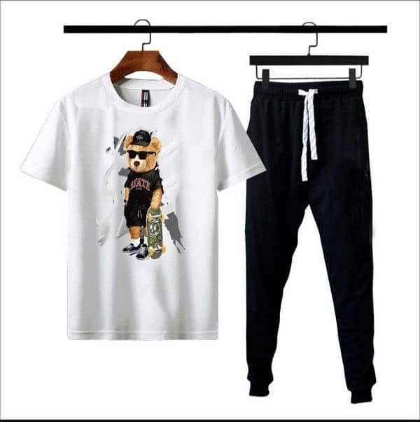 Stylish Men's Printed Track Suit - 2 Pcs Set 0