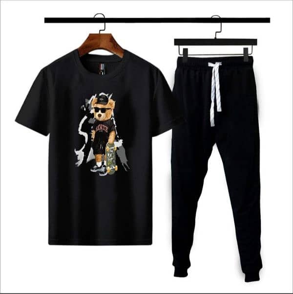 Stylish Men's Printed Track Suit - 2 Pcs Set 3