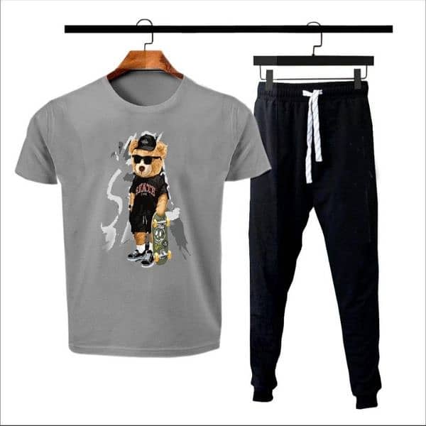 Stylish Men's Printed Track Suit - 2 Pcs Set 6