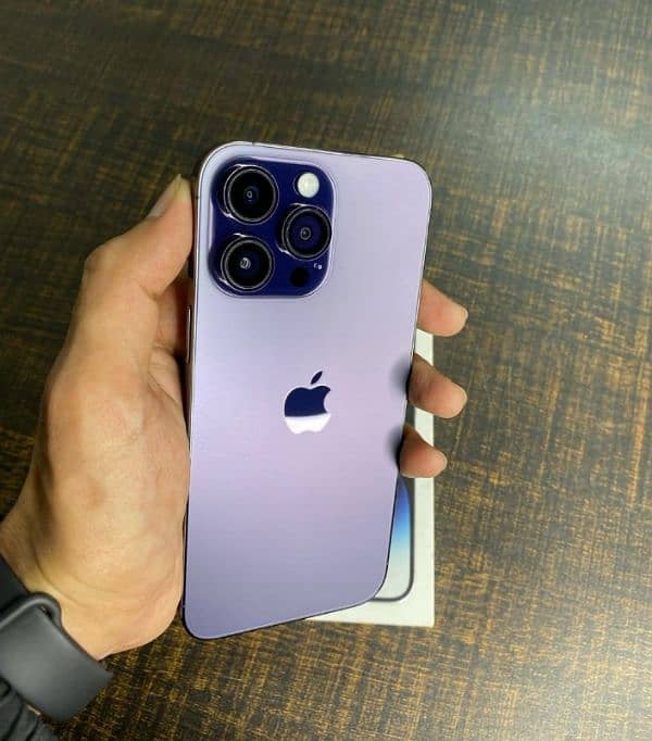 iphone 14 pro max deep Parpul  color 10/10 condition jv 128 gb 91% BH 0