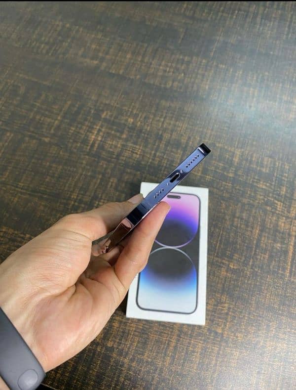 iphone 14 pro max deep Parpul  color 10/10 condition jv 128 gb 91% BH 3
