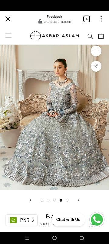 walima dress/branded/frock/long frock/albar aslam/dress for walima 1