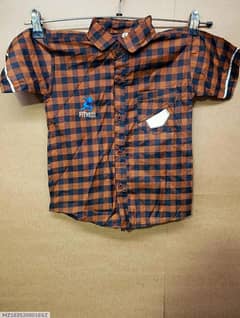 1 Pc Boy's Stitched Cotton Printed Half Sleeves Shirt