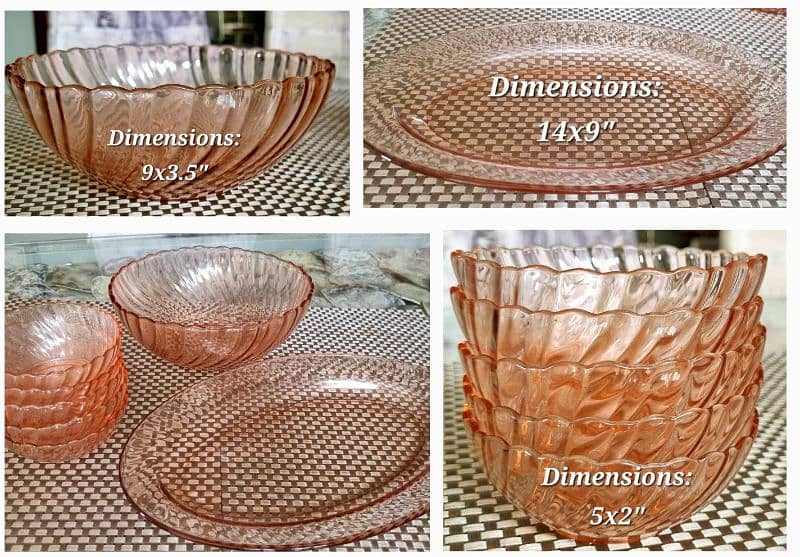 Preloved Set of 1 Serving bowl with 5 small bowls & Rice dish. 0